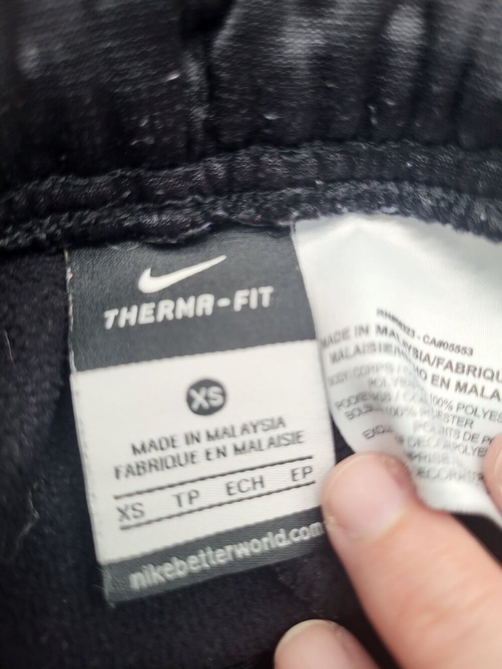 NIKE Boys SZ XS Therma-FIt Black Performance Track Pants Pull On Athletic - Picture 3 of 10